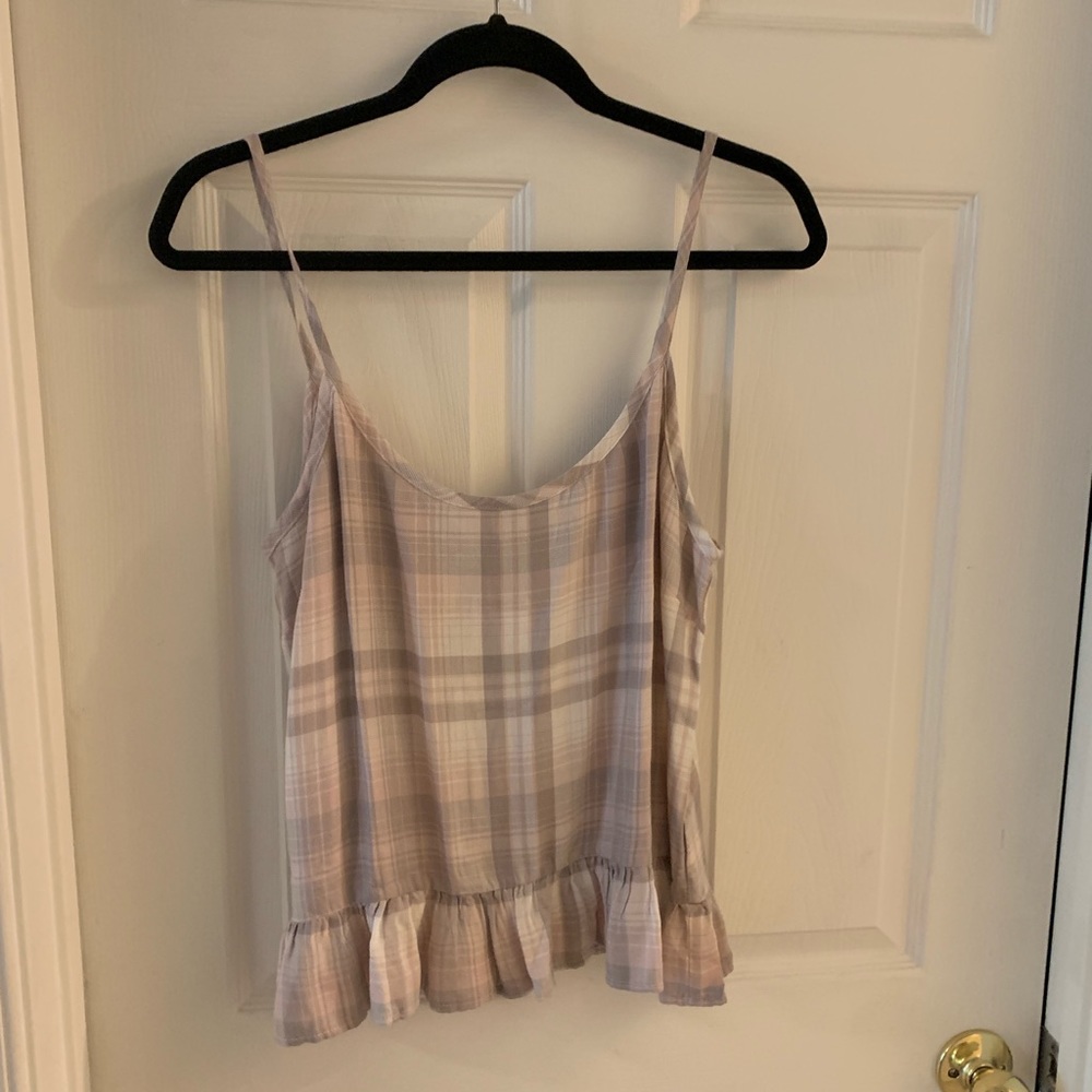 NWOT Anthropologie Cloth & Stone Plaid Tank